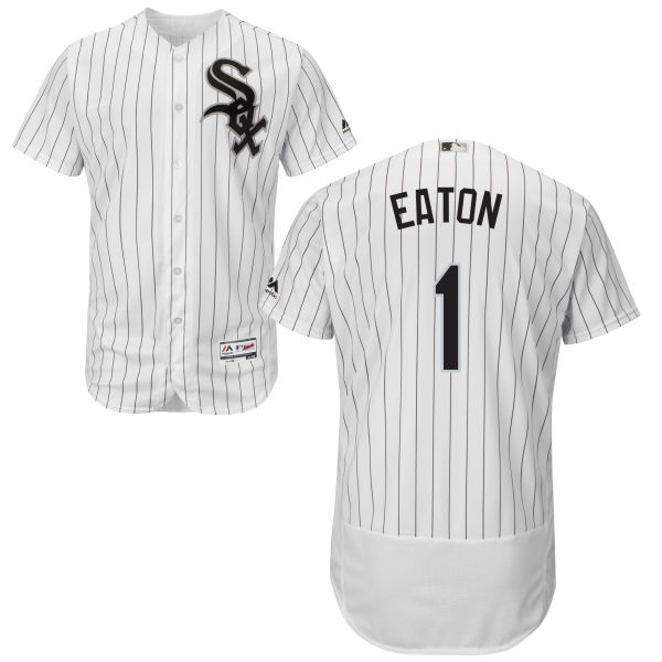 Chicago White Sox Adam Eaton #1 Majestic White Authentic Collection Flexbase Jersey