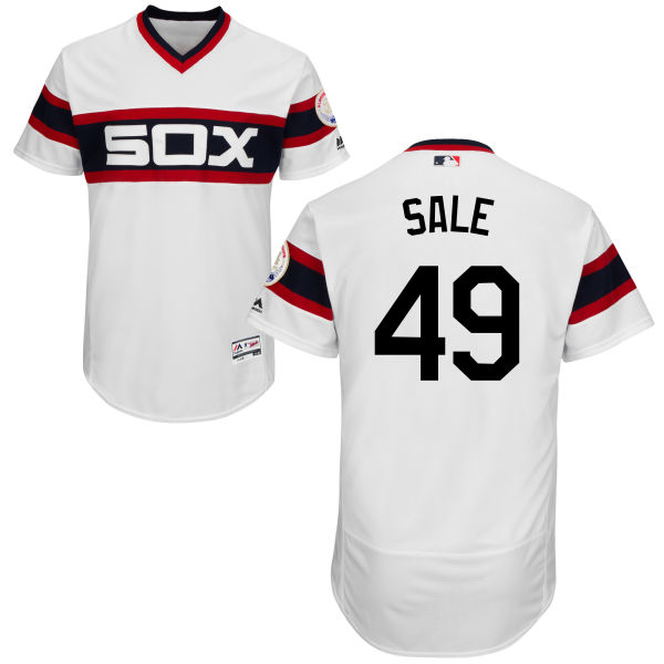 Chicago White Sox Chris Sale #49 White Authentic Collection Flexbase Jersey