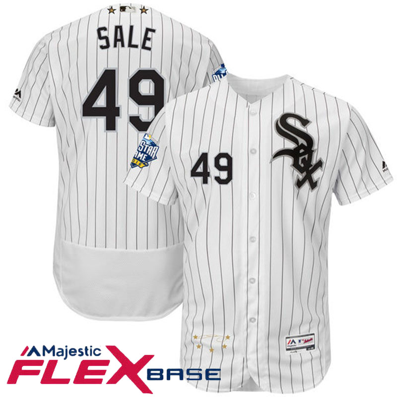 Chicago White Sox Chris Sale #49 Majestic White 2016 MLB All-Star Game Signature Flex Base Jersey