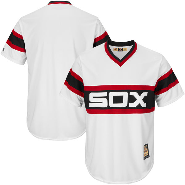 Chicago White Sox White Majestic Cooperstown Cool Base Throwback Jersey