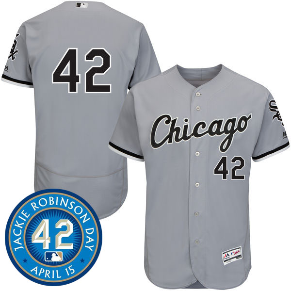 Chicago White Sox #42 Jackie Robinson Gray Authentic Collection Flexbase Jersey