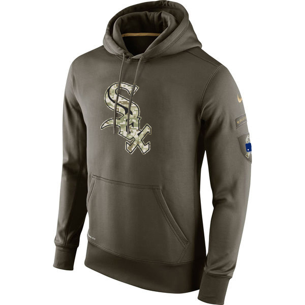 Chicago White Sox Olive Salute To Service Pullover Hoodie