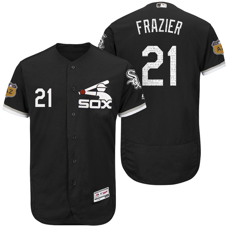 Chicago White Sox Todd Frazier #21 Black 2017 Spring Training Grapefruit League Patch Authentic Collection Flex Base Jersey