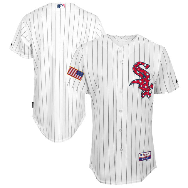 Chicago White Sox White 2016 Independence Day Stars & Stripes Authentic Cool Base Jersey