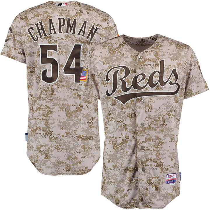 Cincinnati Reds Aroldis Chapman #54 Camo 6300 Player Authentic Jersey