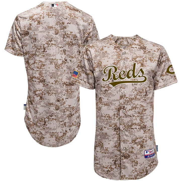 Cincinnati Reds Majestic Camo Authentic Team Jersey