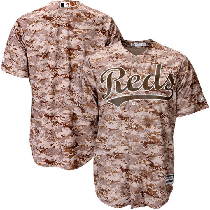 Cincinnati Reds Camo Official Cool Base Team Jersey