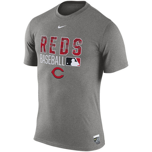 Cincinnati Reds Gray Wordmark Issue Performance T-Shirt