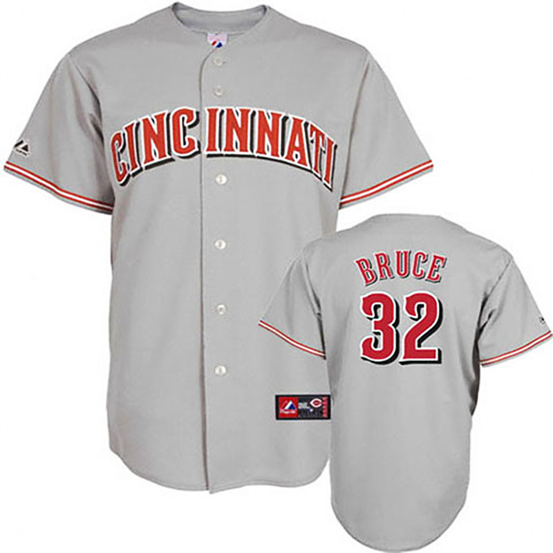 Cincinnati Reds #32 Jay Bruce Cool Base Grey Jersey