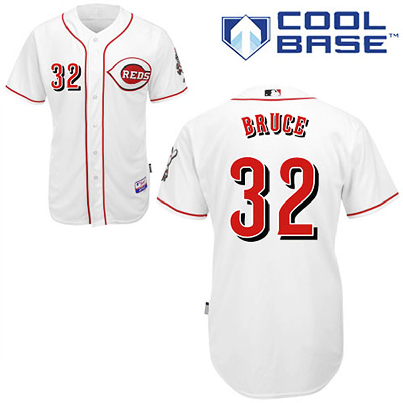 Cincinnati Reds #32 Jay Bruce White Cool Base Jersey