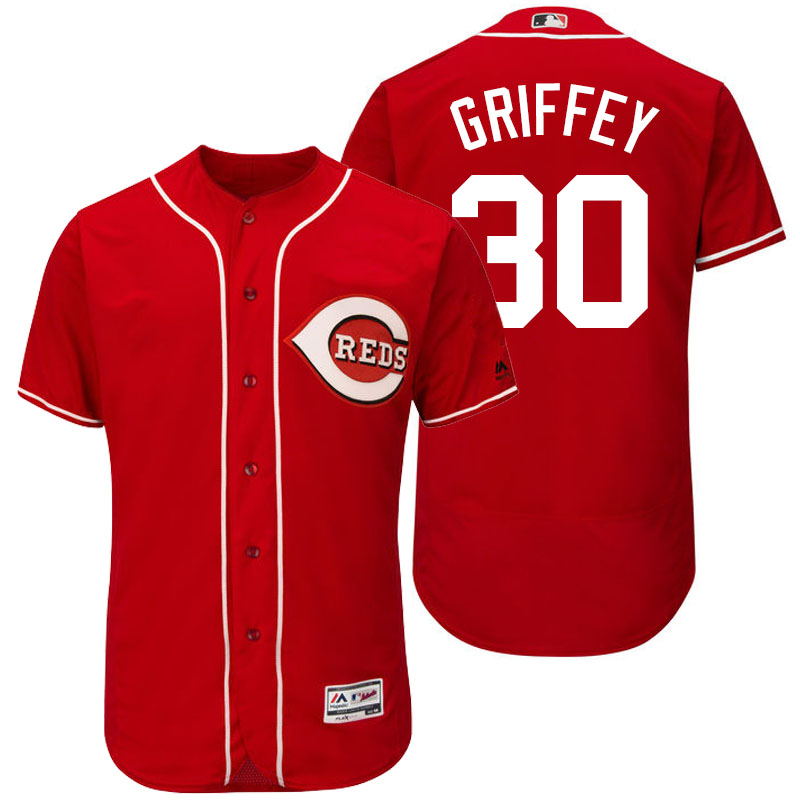 Cincinnati Reds #30 Ken Griffey Jr Red Flexbase Authentic Collection Jersey