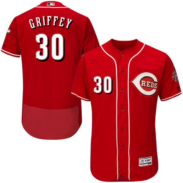 Cincinnati Reds Ken Griffey Jr #30 Red Authentic Collection Flexbase Player Jersey