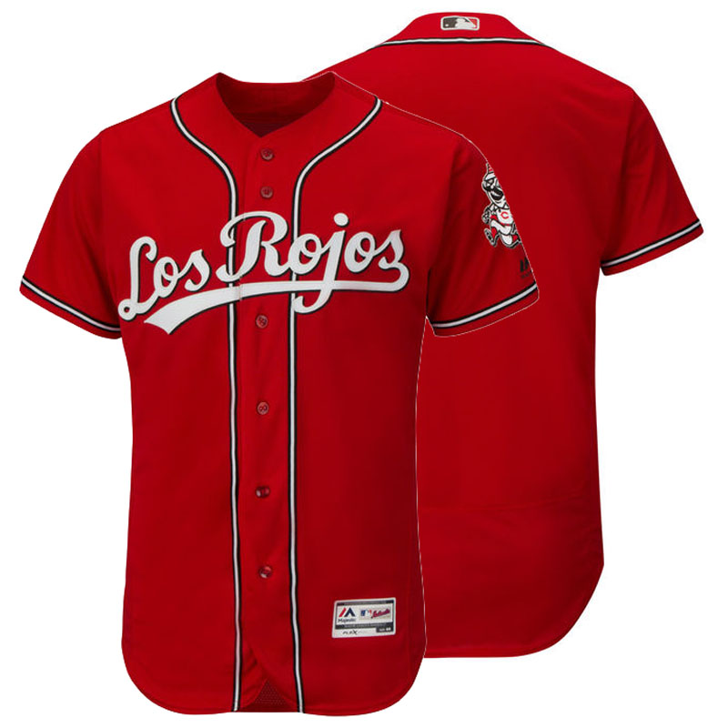 Cincinnati Reds Los Rojos Majestic Red Flexbase Authentic Collection Team Jersey