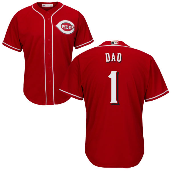 Cincinnati Reds Majestic Red Father's Day Gift Authentic Jersey