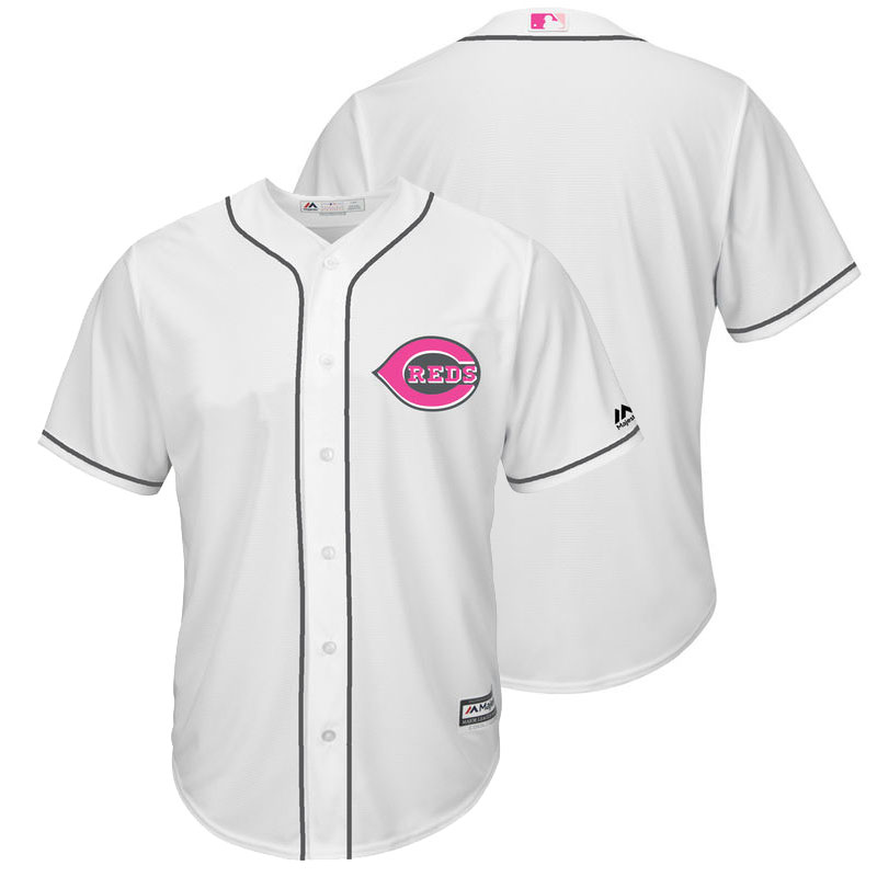 Cincinnati Reds White Home 2016 Mother's Day Cool Base Team Jersey