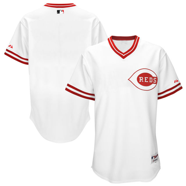 Cincinnati Reds Majestic White Authentic Turn Back the Clock Team Jersey