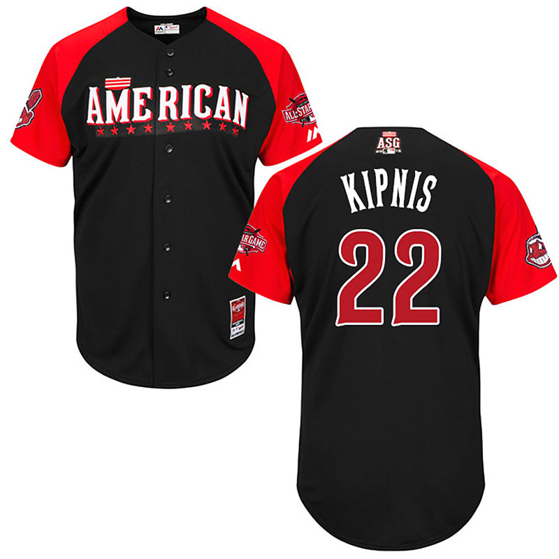 2015 MLB All Star Game American Cleveland Indians #22 Jason Kipnis Black Authentic Jersey