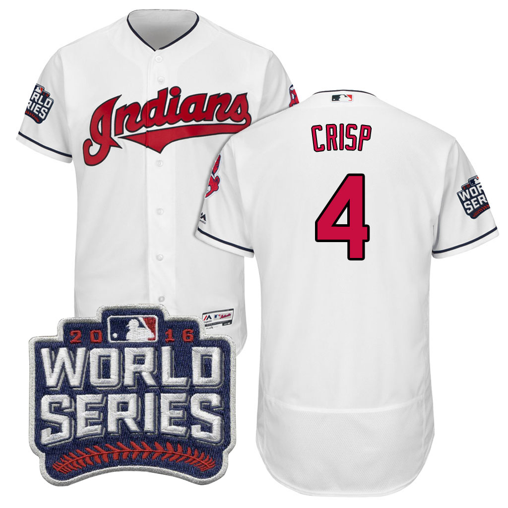 Cleveland Indians Coco Crisp #4 White 2016 World Series Bound Flex Base Jersey