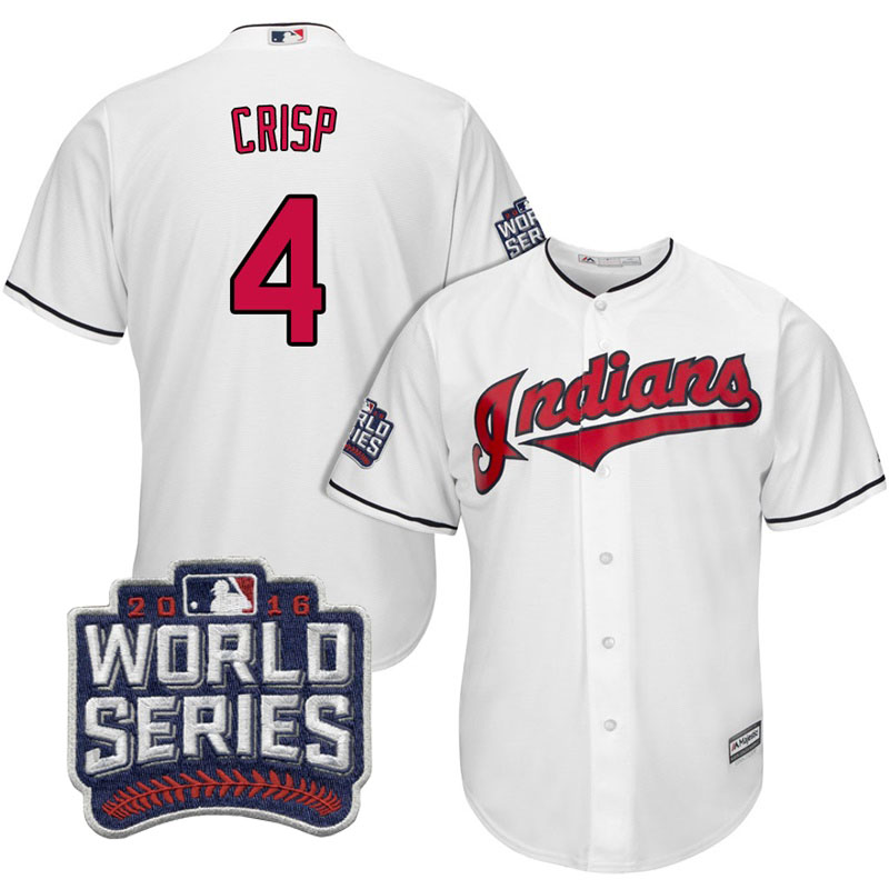 Cleveland Indians Coco Crisp #4 White 2016 World Series Bound Cool Base Jersey