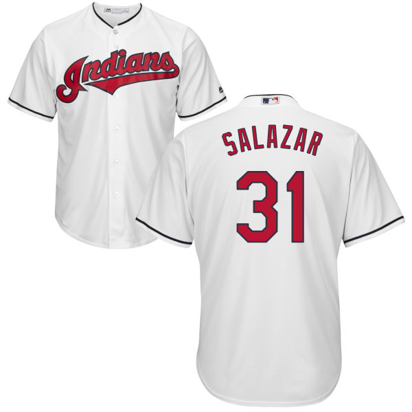 Cleveland Indians Danny Salazar #31 Majestic White Authentic Cool base Jersey