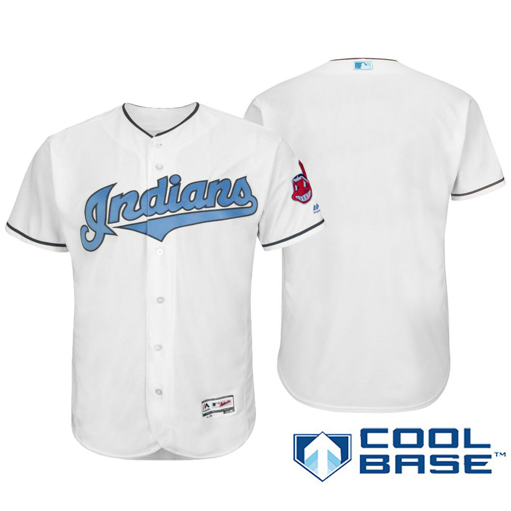 Cleveland Indians 2016 Father's Day White Cool Base Team Jersey