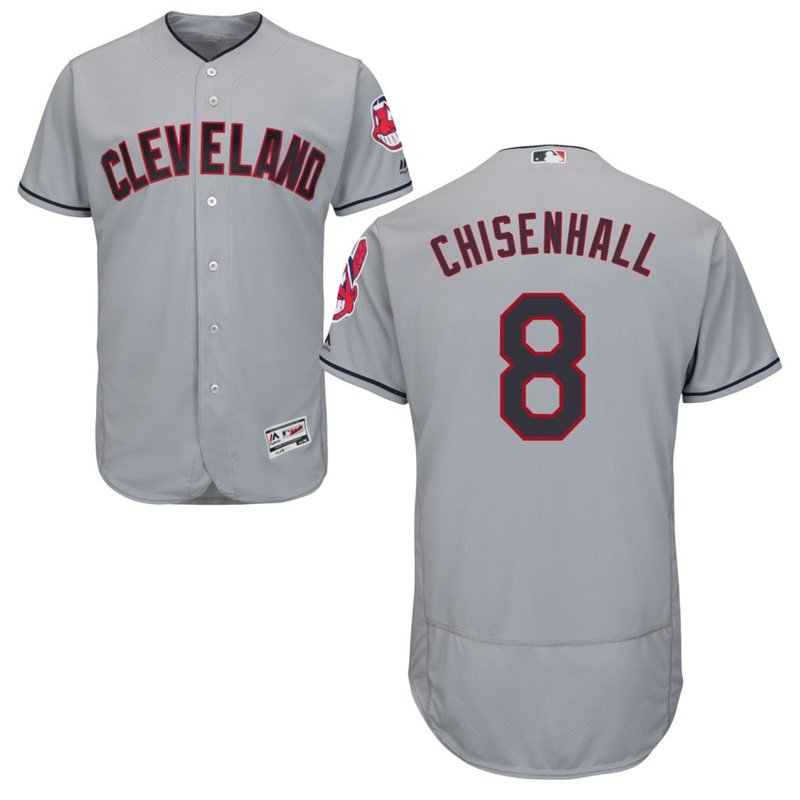 Cleveland Indians Lonnie Chisenhall #8 Road Gray Authentic Collection Flex Base Jersey