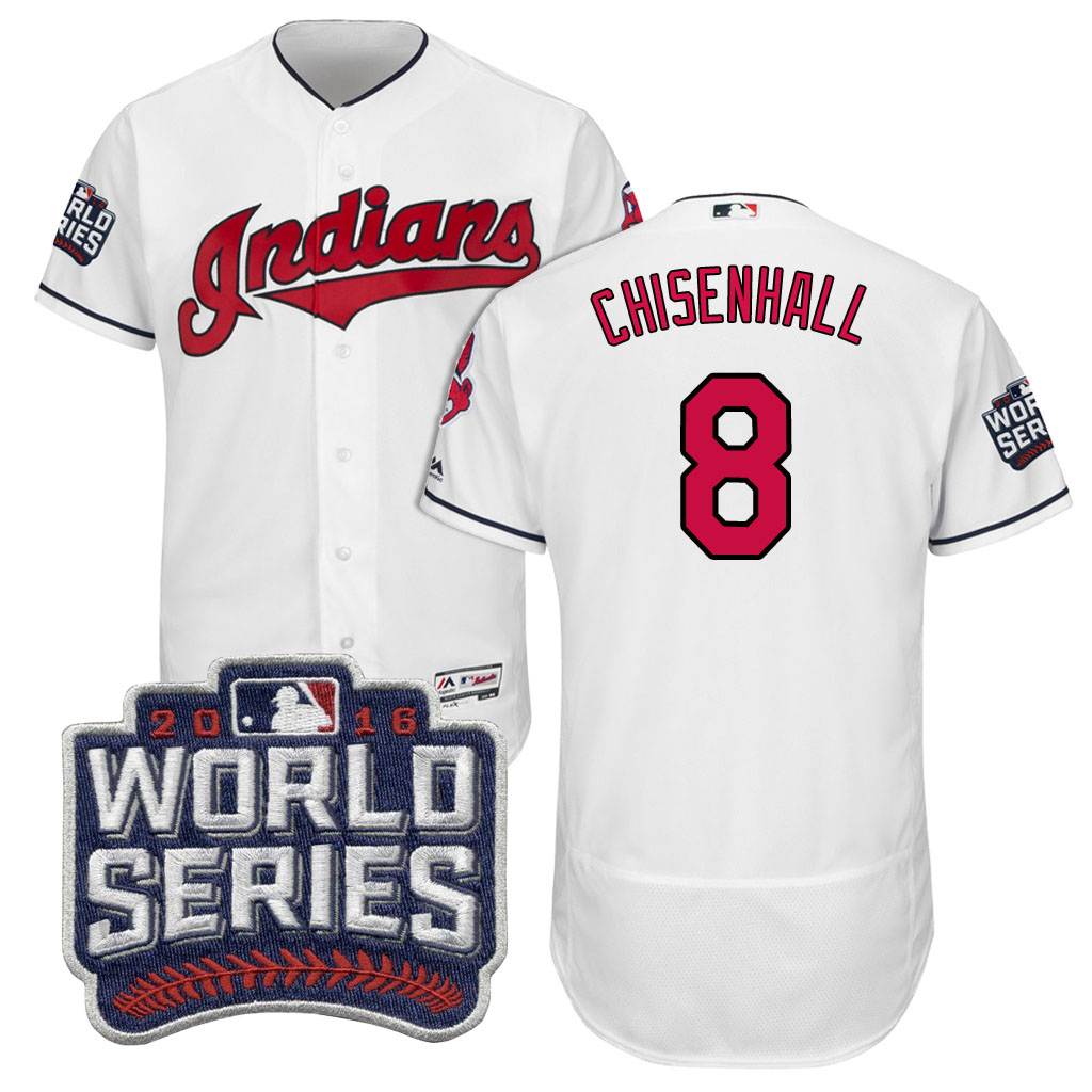 Cleveland Indians Lonnie Chisenhall #8 White 2016 World Series Bound Flex Base Jersey