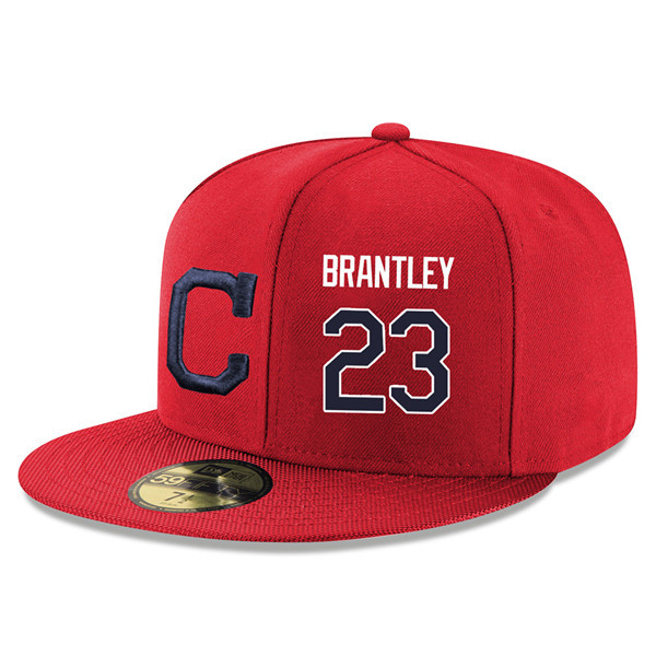 Cleveland Indians Michael Brantley Red 59FIFTY Fitted Hat