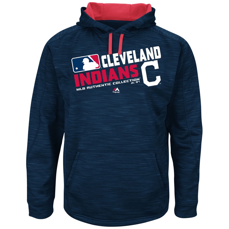 Cleveland Indians Navy Authentic Collection Choice Streak Team Hoodie