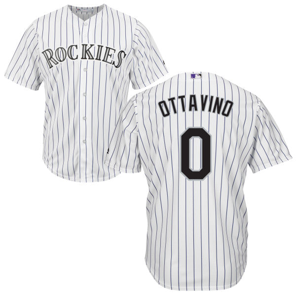 Colorado Rockies Adam Ottavino #0 Majestic White Authentic Cool base Jersey