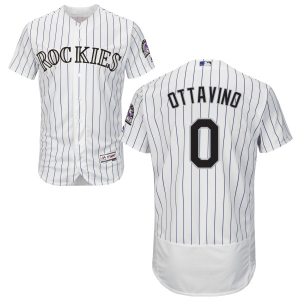 Colorado Rockies Adam Ottavino #0 Majestic White Authentic Collection Flexbase Jersey