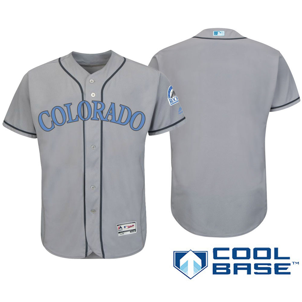 Colorado Rockies 2016 Father's Day Gray Cool Base Team Jersey