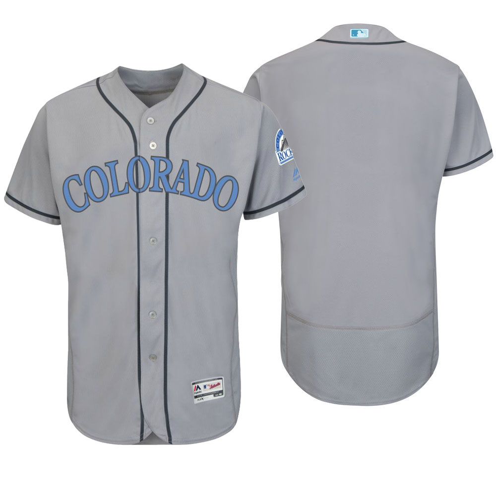 Colorado Rockies 2016 Father's Day Gray Flex Base Team Jersey