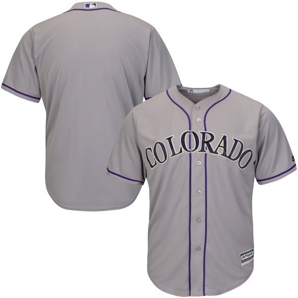 Colorado Rockies Majestic Gray Cool Base Team Jersey