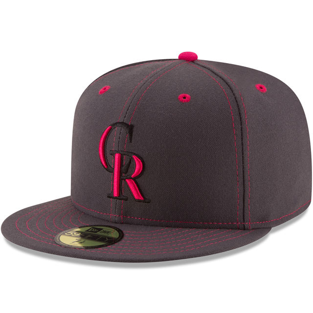 Colorado Rockies New Era Graphite 2016 Mother's Day 59FIFTY Fitted Hat