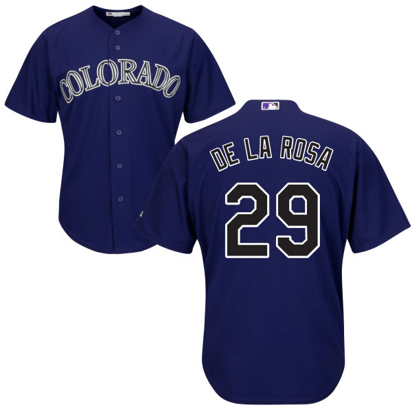 Colorado Rockies Jorge De La Rosa #29 Majestic Purple Authentic Cool base Jersey