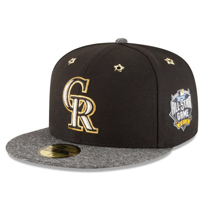 Colorado Rockies New Era Black 2016 MLB All-Star Game Patch 59FIFTY Fitted Hat