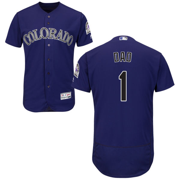 Colorado Rockies Majestic Purple Father's Day Gift Authentic Jersey