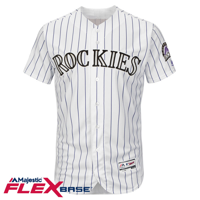 Colorado Rockies White Flexbase Authentic Collection Team Jersey