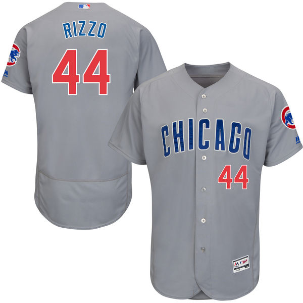 Chicago Cubs #44 Anthony Rizzo Gray Flexbase Authentic Collection Jersey