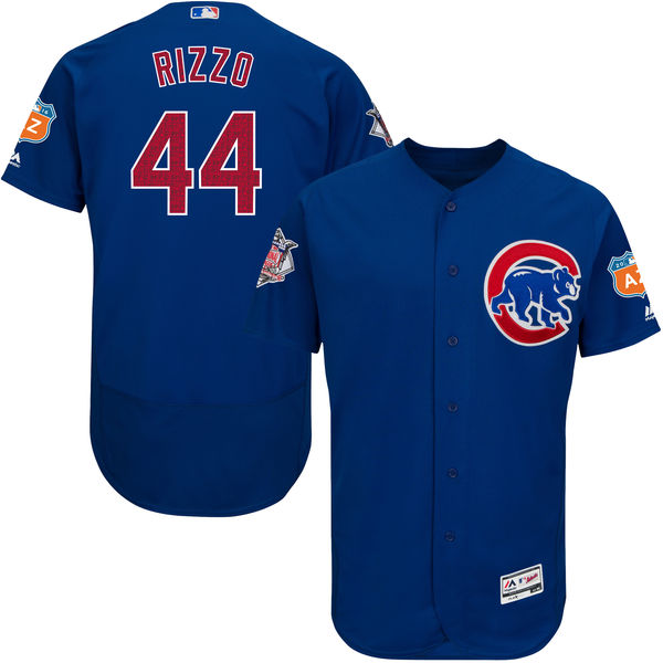 Chicago Cubs #44 Anthony Rizzo Royal Blue Flexbase Authentic On-Field Spring Jersey