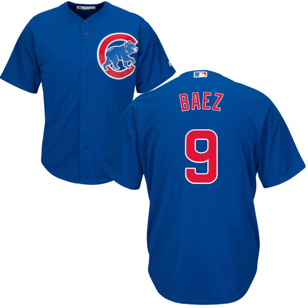 Javier Baez #9 Chicago Cubs Royal Official Cool Base Player Jersey