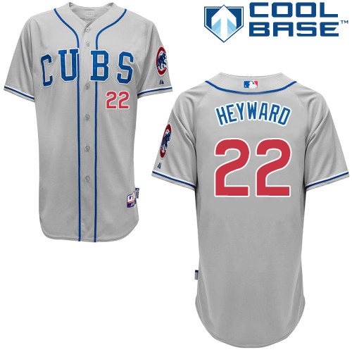 Chicago Cubs #22 Jason Heyward Majestic Gray Cool Base Authentic Player Jersey