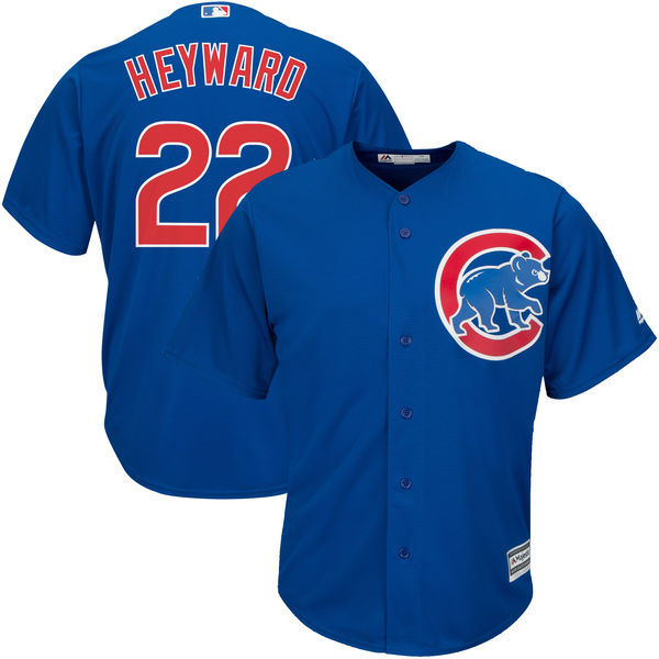 Chicago Cubs #22 Jason Heyward Majestic Royal Cool Base Authentic Player Jersey