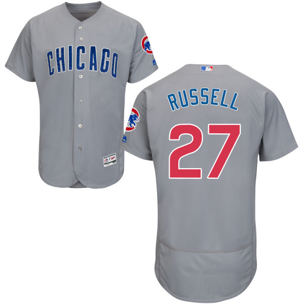 Addison Russell #27 Chicago Cubs Gray Authentic Collection Flexbase Jersey