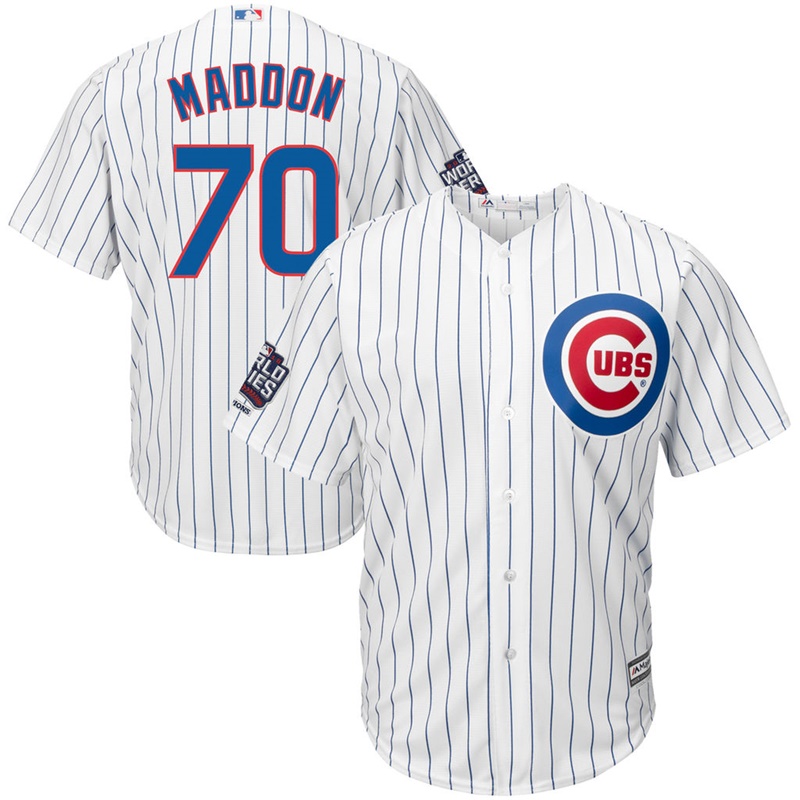 Chicago Cubs Joe Maddon #70 White Home 2016 World Series Champions Patch Cool Base Player Jersey