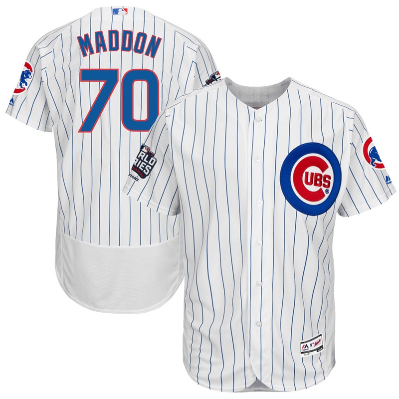 Chicago Cubs Joe Maddon #70 White Home 2016 World Series Champions Patch Flex Base Player Jersey