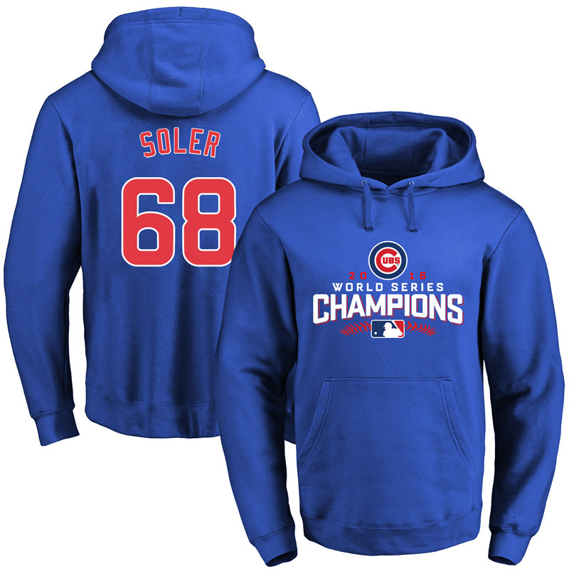 Men's Chicago Cubs Jorge Soler Royal 2016 World Series Champions Walk Pullover Hoodie