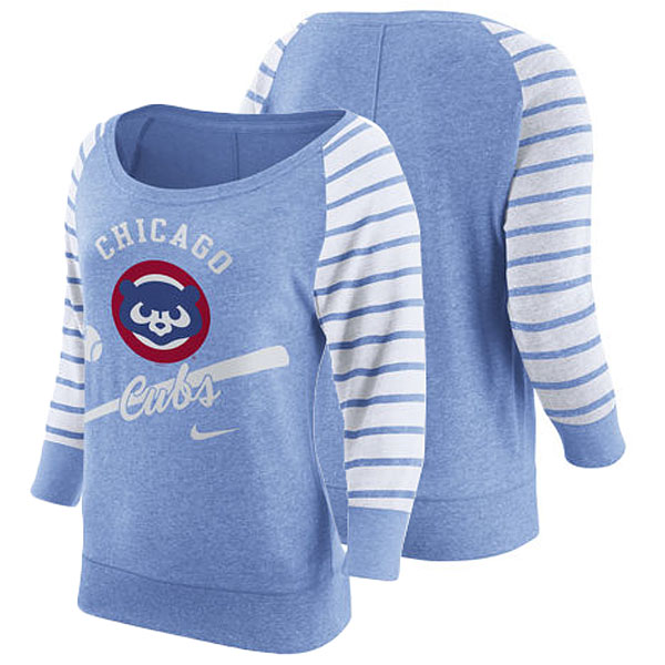 Chicago Cubs Light Blue Cooperstown Collection Gym Vintage Sweatshirt