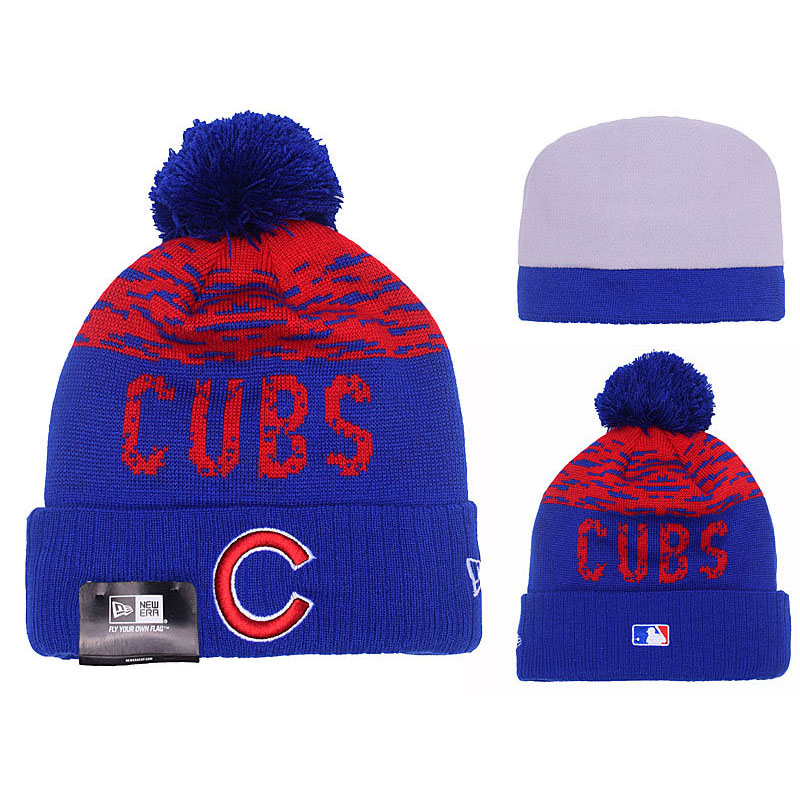 Chicago Cubs Royal Clubhouse Cuffed Knit Hat With Pom